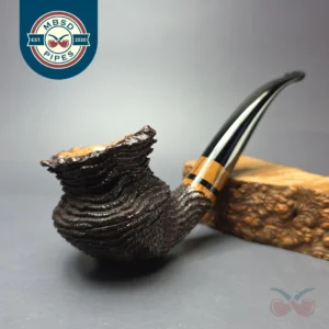 Walt Cannoy Cardinal House Morton Rusticated Amphora Handmade Briar Pipe, New