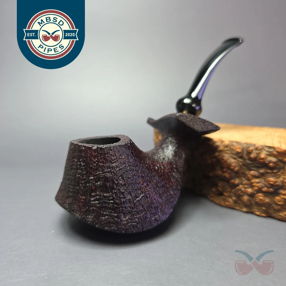 Madao 3000 Sandblasted Asymmetric Volcano Handmade Briar Pipe New