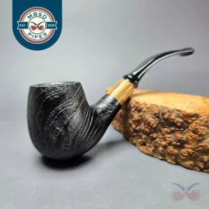 MBSD Briars by Piero Vitale Vintage Sandblasted Brandy w/ Olivewood Briar Pipe, New