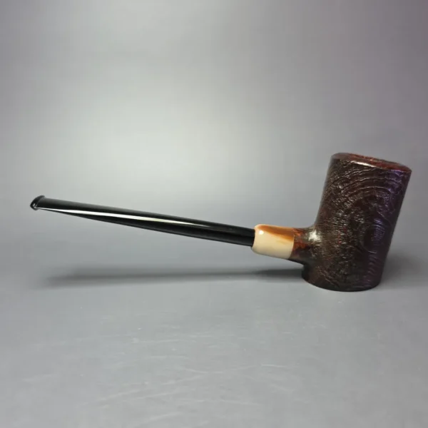 MBSD Briars "Re-Don" Sandblasted Poker w/ Horn, Briar Pipe, New - Image 4