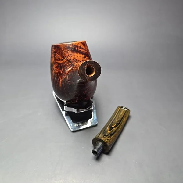 Sean Reum XL Eggshell Sandblasted Hawkbill Estate Briar Pipe, American Estates - Image 13