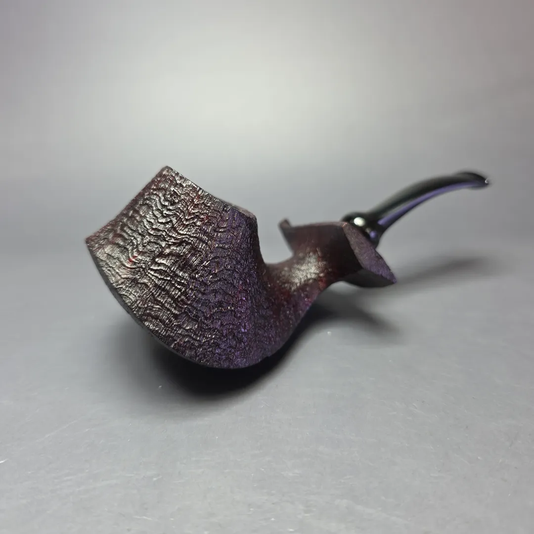 Madao 3000 Sandblasted Asymmetric Volcano Handmade Briar Pipe New - Image 2