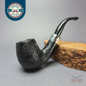 Peterson 2023 Pipe of the Year Sandblasted Bent Billiard Estate Briar Pipe, Unsmoked