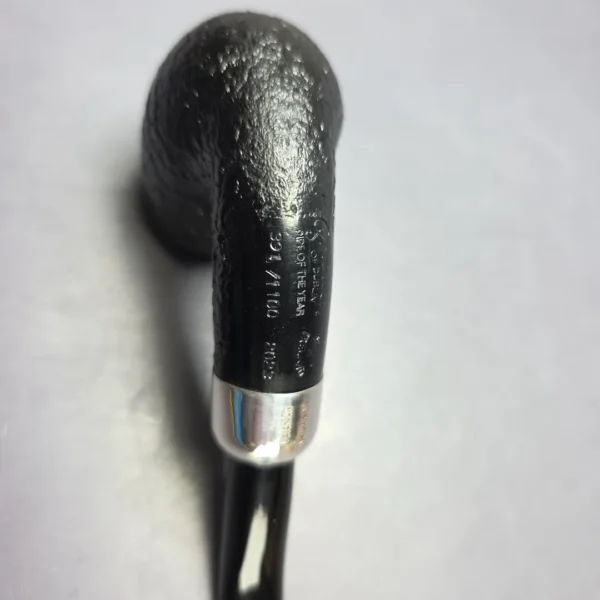 Peterson 2023 Pipe of the Year Sandblasted Bent Billiard Estate Briar Pipe, Unsmoked - Image 8