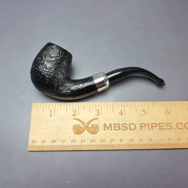 Peterson 2023 Pipe of the Year Sandblasted Bent Billiard Estate Briar Pipe, Unsmoked - Image 9