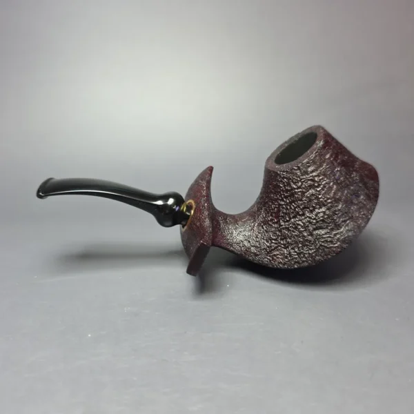 Madao 3000 Sandblasted Asymmetric Volcano Handmade Briar Pipe New - Image 4