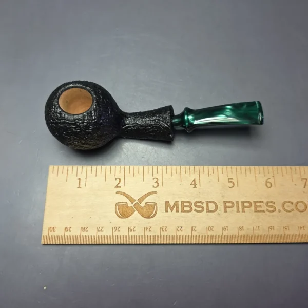Buckeye Hand Made Sandblasted Squat Tomato Briar Pipe, New - Image 9