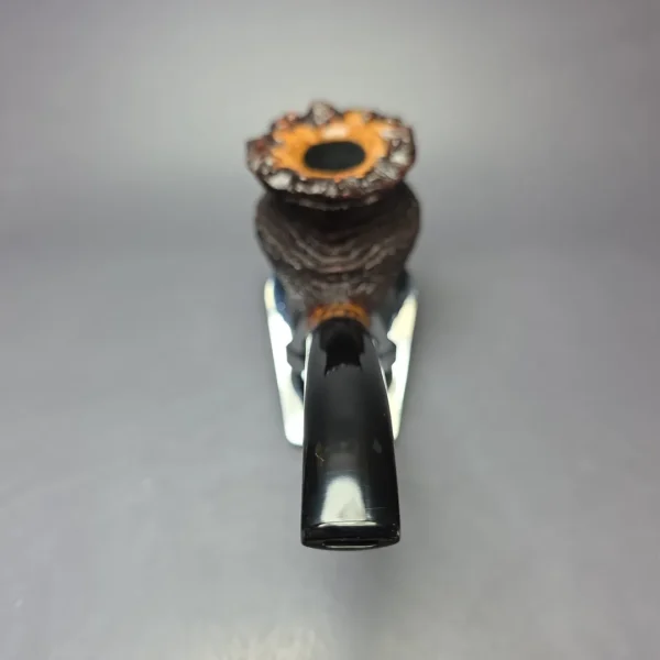 Walt Cannoy Cardinal House Morton Rusticated Amphora Handmade Briar Pipe, New - Image 5