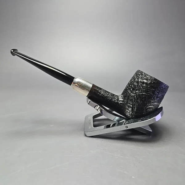 MBSD Briars Timeless Traditions 1 Sandblasted Billiard w/ Silver Handmade Briar Pipe, New - Image 5