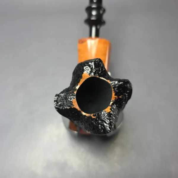 Nording Spiral Rustic Partially Rusticated Freehand Estate Briar Pipe, Unsmoked - Image 5