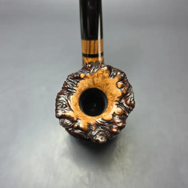 Walt Cannoy Cardinal House Morton Rusticated Amphora Handmade Briar Pipe, New - Image 6