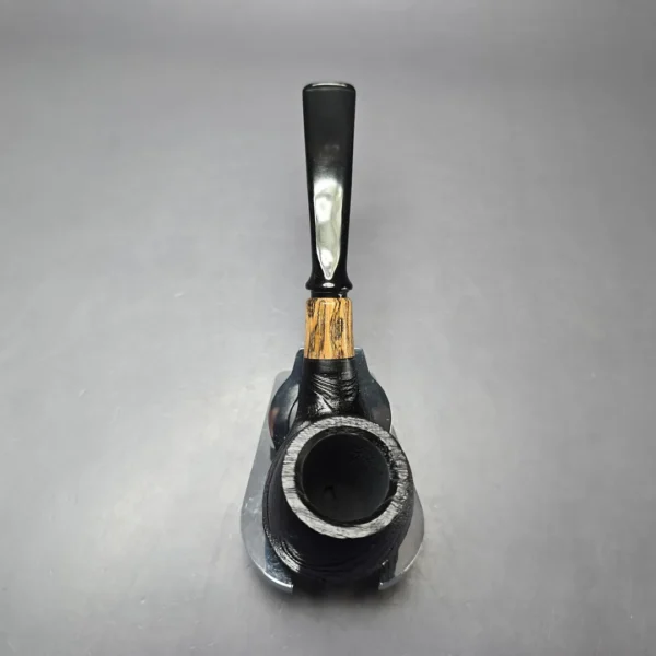 MBSD Briars by Piero Vitale Vintage Sandblasted Brandy w/ Olivewood Briar Pipe, New - Image 6