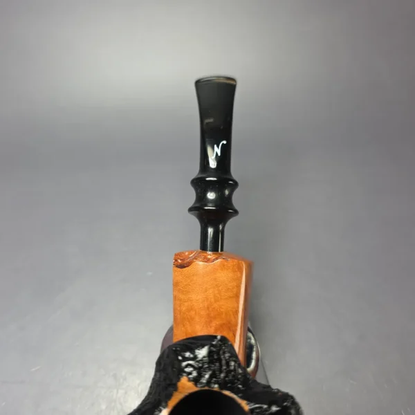 Nording Spiral Rustic Partially Rusticated Freehand Estate Briar Pipe, Unsmoked - Image 6