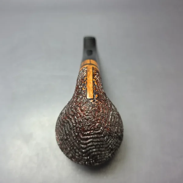 Walt Cannoy Cardinal House Morton Rusticated Amphora Handmade Briar Pipe, New - Image 7