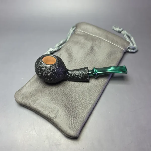 Buckeye Hand Made Sandblasted Squat Tomato Briar Pipe, New - Image 12