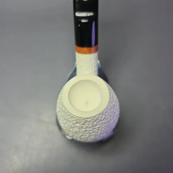 MBSD Meerschaum Deluxe Rusticated Brandy Block Meerschaum Pipe, Briars-Mortise - Image 6
