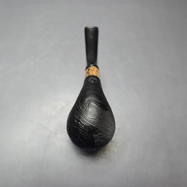 MBSD Briars by Piero Vitale Vintage Sandblasted Brandy w/ Olivewood Briar Pipe, New - Image 8