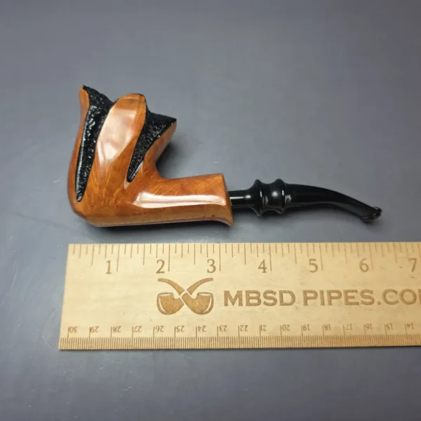 Nording Spiral Rustic Partially Rusticated Freehand Estate Briar Pipe, Unsmoked - Image 8