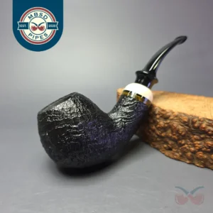 Qi Studio Sandblasted Brandy w/ Ivorite Estate Briar Pipe, Unsmoked