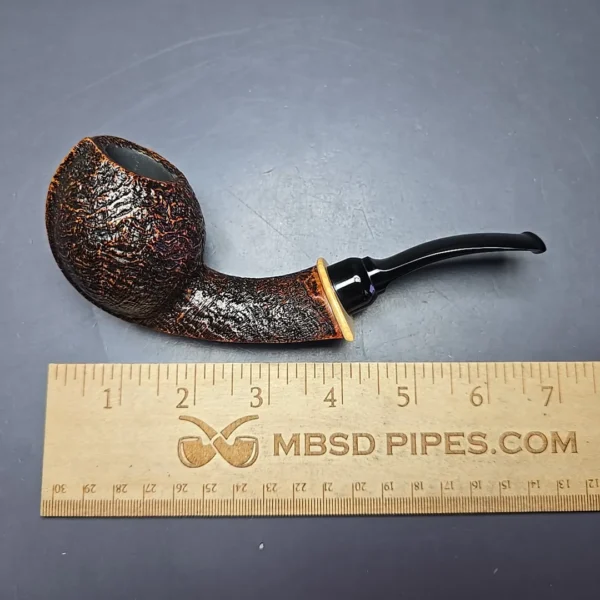 MBSD Briars Modern Masters 2 Sandblasted Blowfish w/ Boxwood Handmade Briar Pipe, New - Image 11