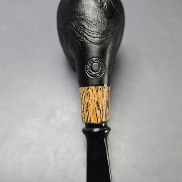 MBSD Briars by Piero Vitale Vintage Sandblasted Brandy w/ Olivewood Briar Pipe, New - Image 9