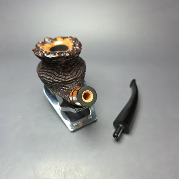 Walt Cannoy Cardinal House Morton Rusticated Amphora Handmade Briar Pipe, New - Image 11