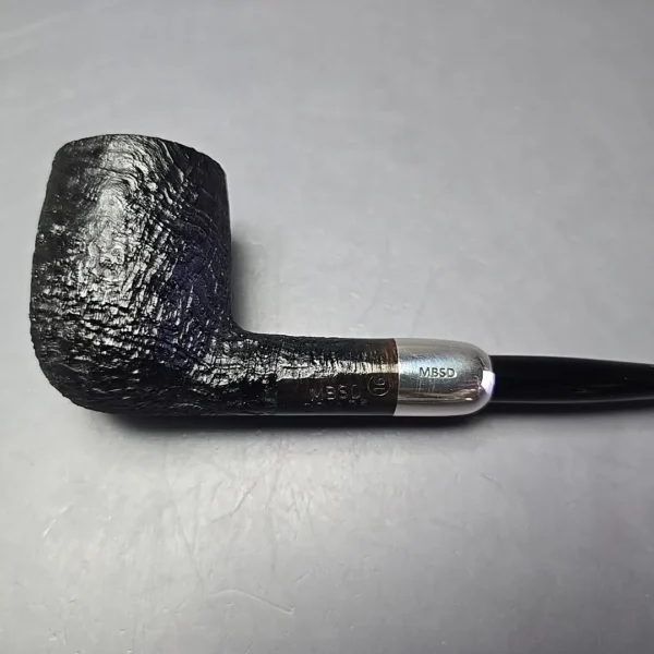 MBSD Briars Timeless Traditions 1 Sandblasted Billiard w/ Silver Handmade Briar Pipe, New - Image 13