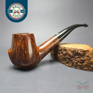 James Upshall P Grade EXL Smooth "Keel" Bent Billiard Estate Briar Pipe, Unsmoked