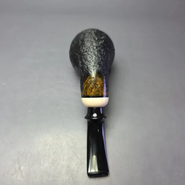 Qi Studio Sandblasted Brandy w/ Ivorite Estate Briar Pipe, Unsmoked - Image 7