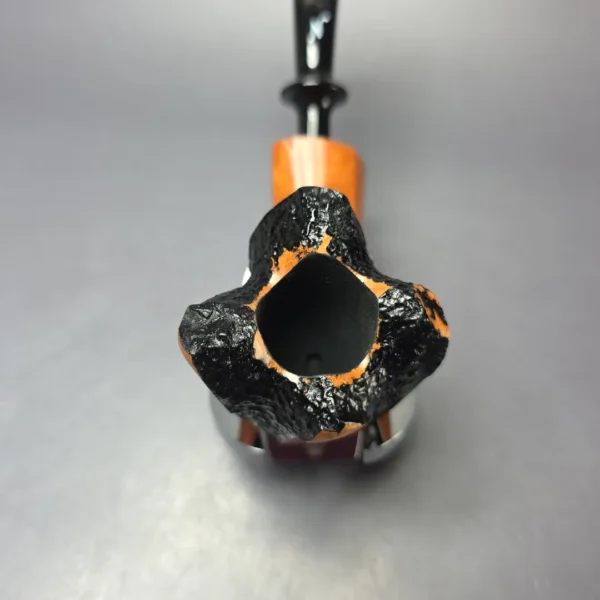 Nording Spiral Rustic Partially Rusticated Freehand Estate Briar Pipe, Unsmoked - Image 5