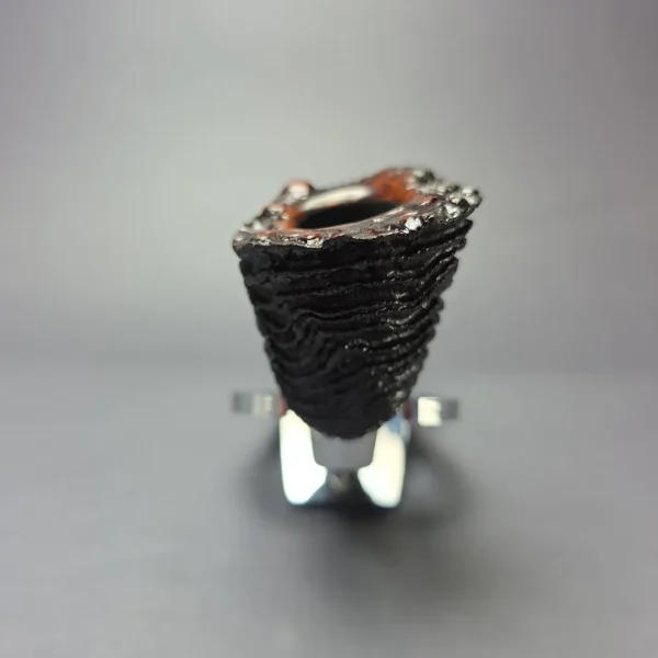 Walt Cannoy Cardinal House Munn XL Rusticated Pencil Shank Dublin Handmade Briar Pipe, New - Image 3