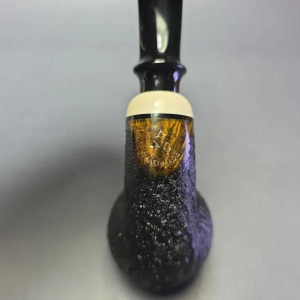 Qi Studio Sandblasted Brandy w/ Ivorite Estate Briar Pipe, Unsmoked - Image 8