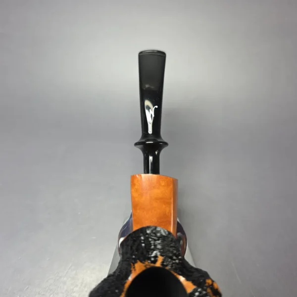 Nording Spiral Rustic Partially Rusticated Freehand Estate Briar Pipe, Unsmoked - Image 6