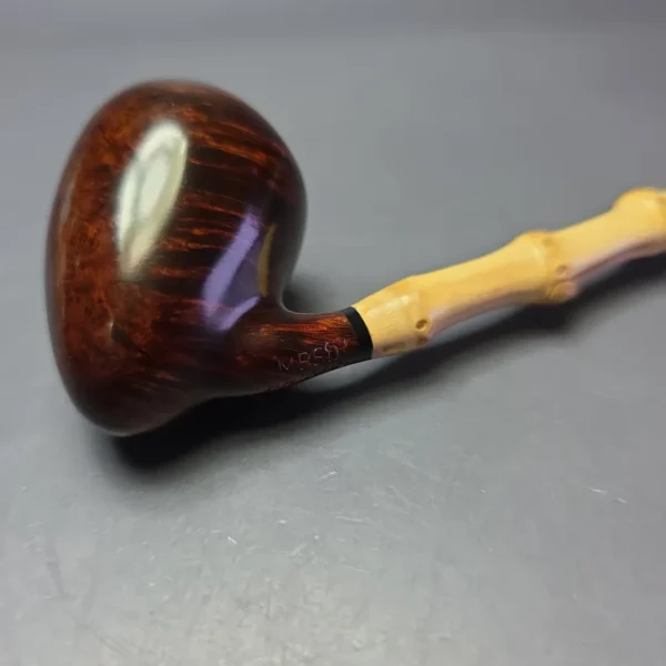 MBSD Briars Modern Masters 1 Smooth Peewit w/ Bamboo Briar Pipe, New - Image 9