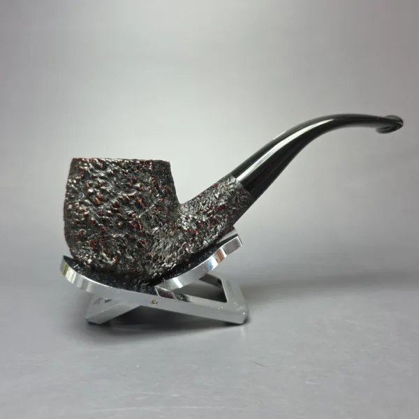 Castello Sea Rock Briar 4K Rusticated Bent Billiard Estate Briar Pipe, Unsmoked - Image 3