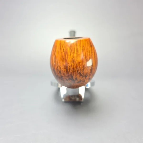 Brentegani Smooth Gert Holbek Tribute w/ Ox Horn Handmade Briar Pipe, New - Image 3