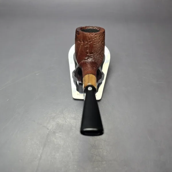 MBSD Briars by Piero Vitale Vintage Sandblasted Billiard w/ Olivewood Briar Pipe, New - Image 5