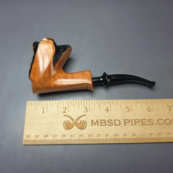 Nording Spiral Rustic Partially Rusticated Freehand Estate Briar Pipe, Unsmoked - Image 8