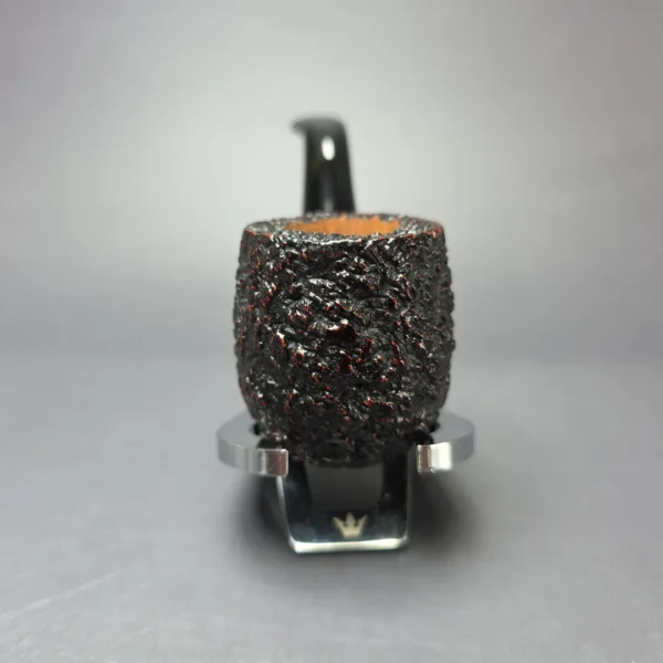 Castello Sea Rock Briar 4K Rusticated Bent Billiard Estate Briar Pipe, Unsmoked - Image 4