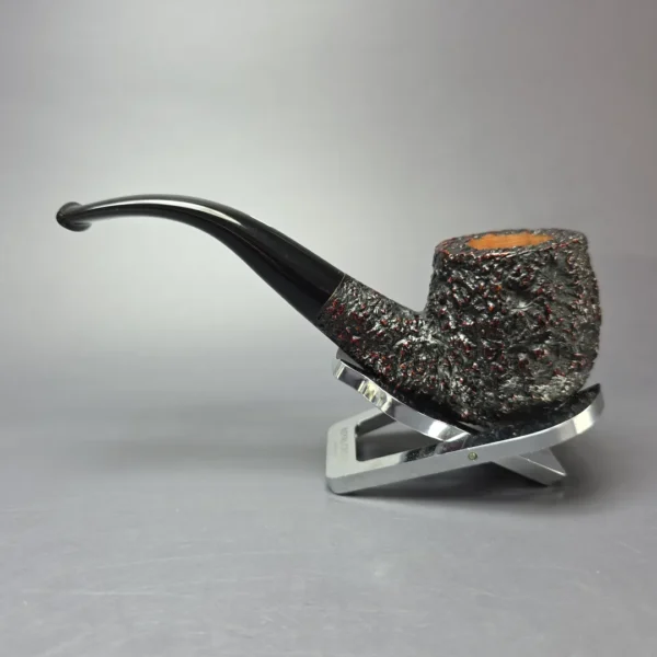 Castello Sea Rock Briar 4K Rusticated Bent Billiard Estate Briar Pipe, Unsmoked - Image 5