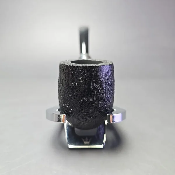 MBSD Briars Timeless Traditions 2 Sandblasted Bent Billiard w/ Silver Handmade Briar Pipe, New - Image 4