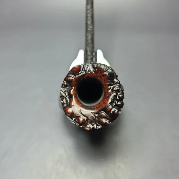 Walt Cannoy Cardinal House Munn XL Rusticated Pencil Shank Dublin Handmade Briar Pipe, New - Image 8