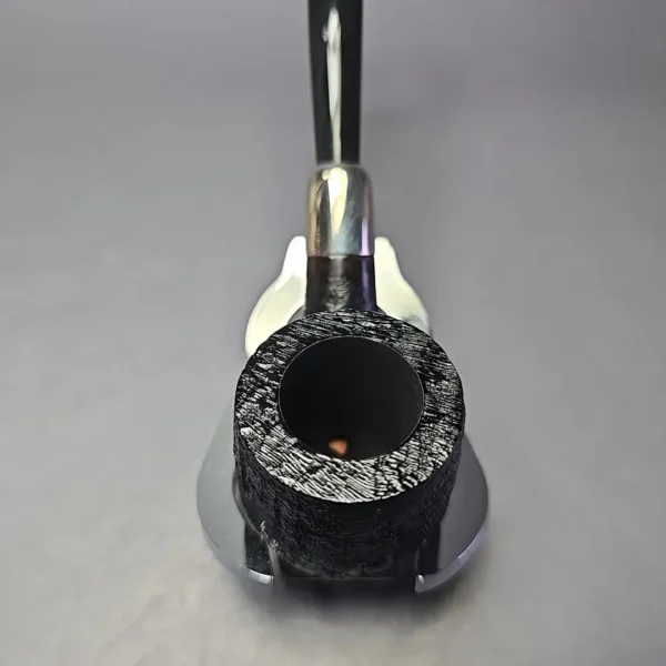 MBSD Briars Timeless Traditions 2 Sandblasted Bent Billiard w/ Silver Handmade Briar Pipe, New - Image 5