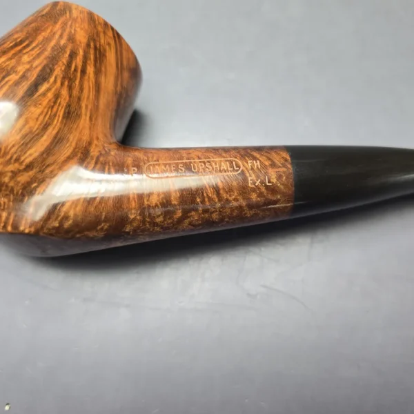 James Upshall P Grade EXL Smooth "Keel" Bent Billiard Estate Briar Pipe, Unsmoked - Image 9