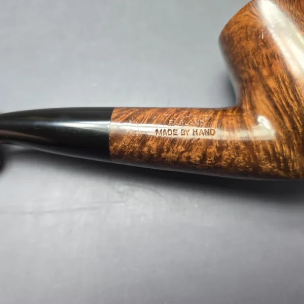 James Upshall P Grade EXL Smooth "Keel" Bent Billiard Estate Briar Pipe, Unsmoked - Image 10