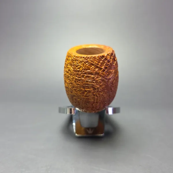 Buckeye Hand Made Tan Sandblasted Billiard Briar Pipe, New - Image 3