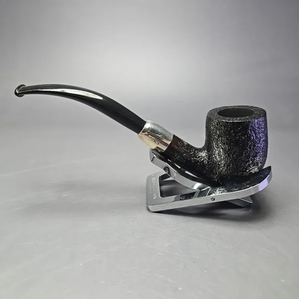 MBSD Briars Timeless Traditions 2 Sandblasted Bent Billiard w/ Silver Handmade Briar Pipe, New - Image 7