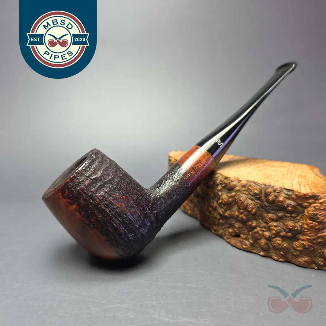 Stanwell (c. 1980s) Vario 03 Sandblasted Billiard Estate Briar Pipe, Danish Estates