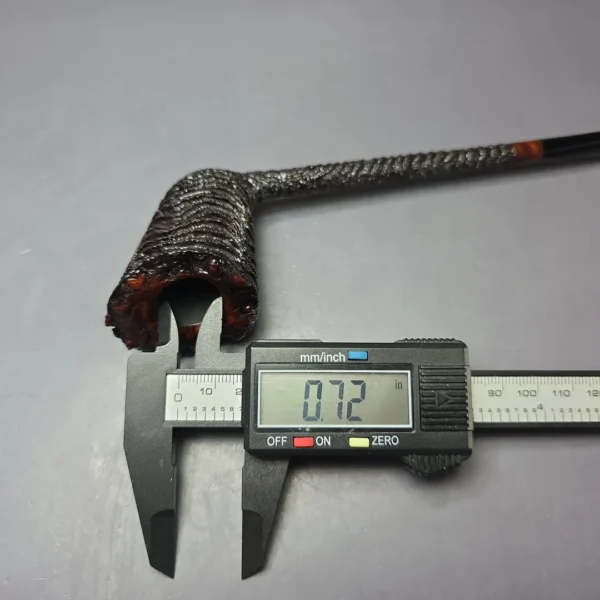 Walt Cannoy Cardinal House Munn XL Rusticated Pencil Shank Dublin Handmade Briar Pipe, New - Image 11