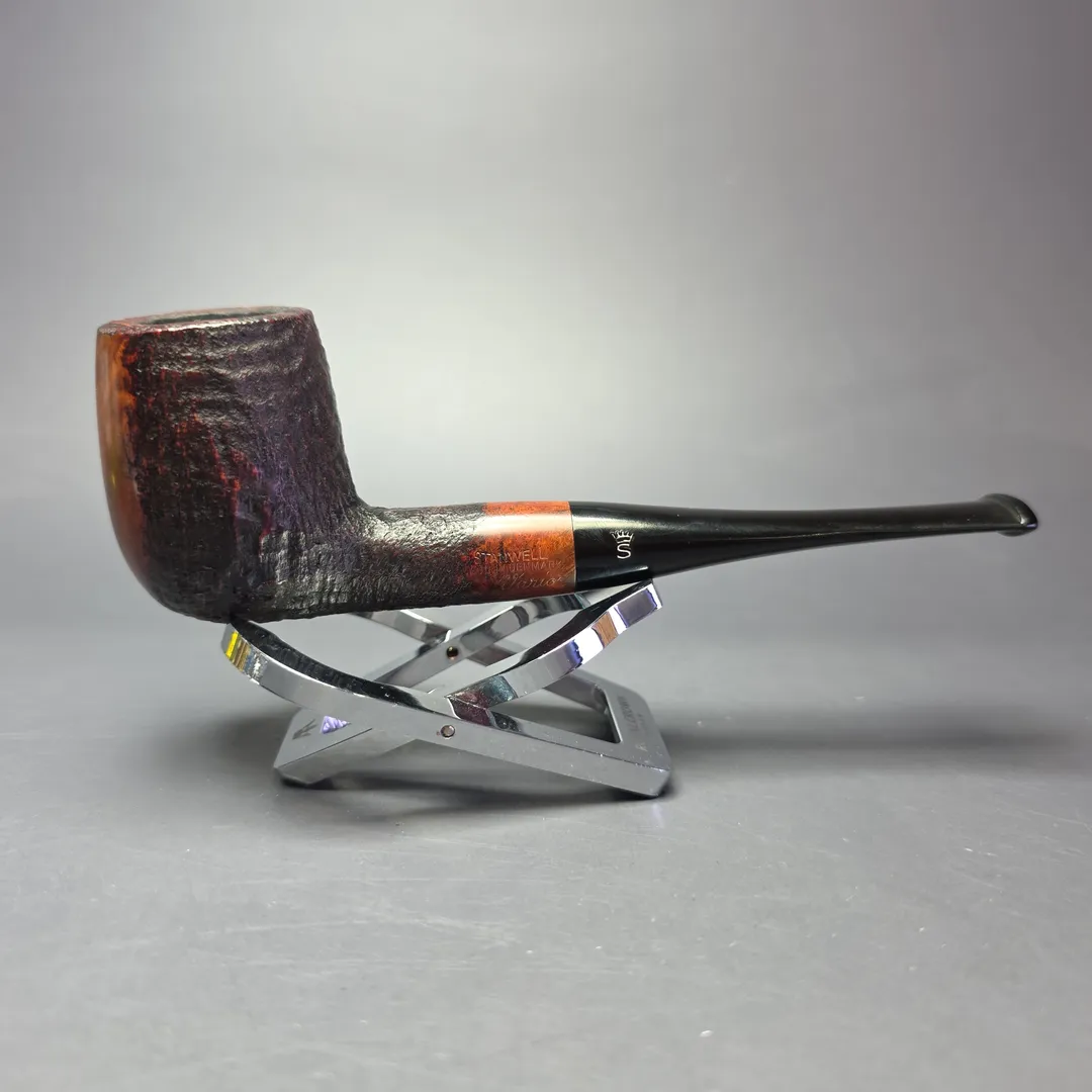 Stanwell (c. 1980s) Vario 03 Sandblasted Billiard Estate Briar Pipe, Danish Estates - Image 2